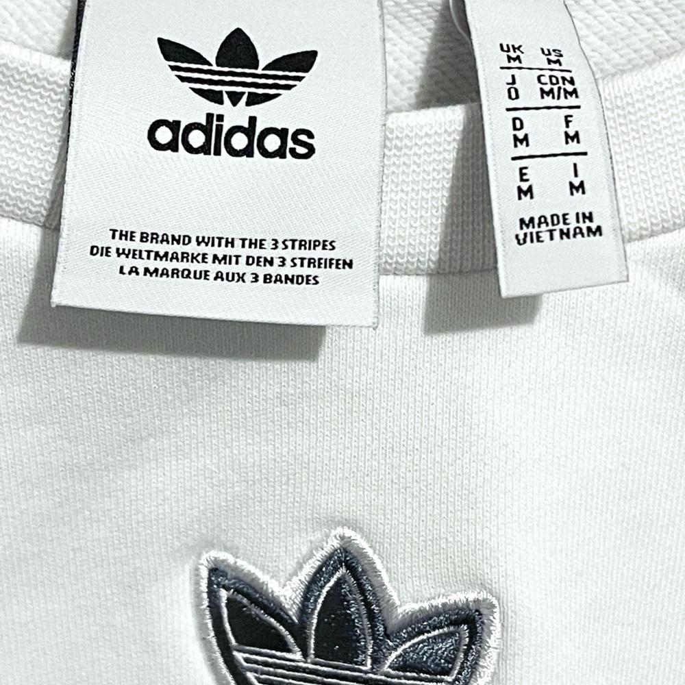 adidas Originals White, Black & Red Crewneck Sweatshirt - Picture 3 of 3